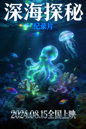 纪录片《深海探秘》海报 - 深海生物与珊瑚礁景观